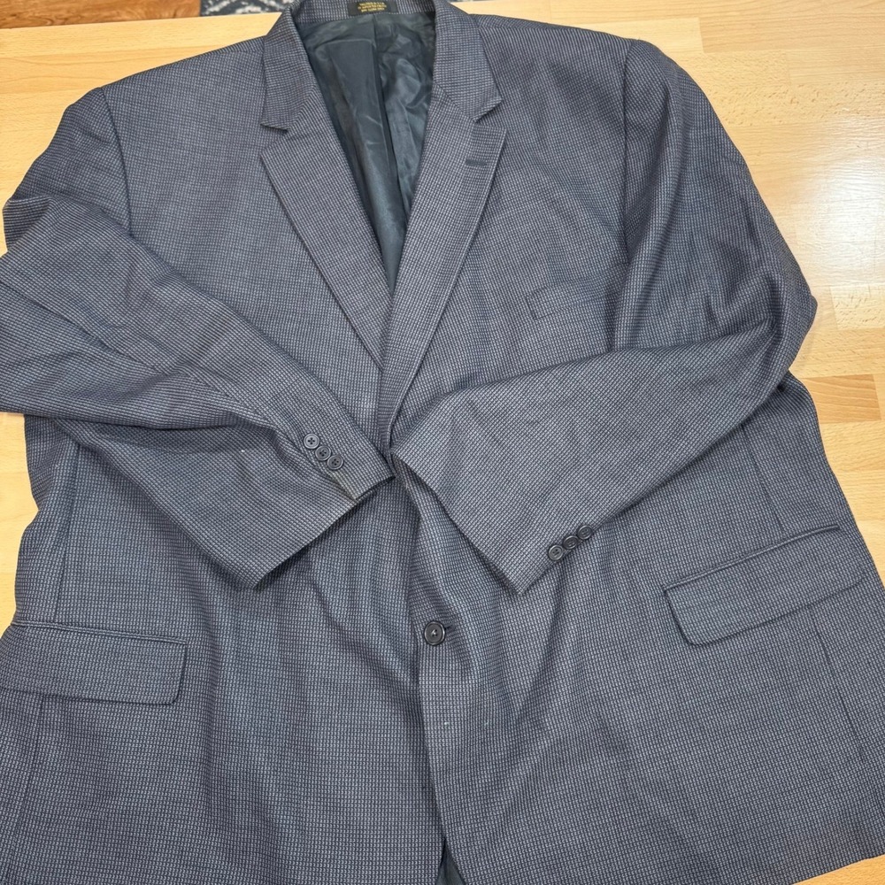 Hardwick Clothes Mens Blazer Size 54R Gray Tailored USA Imported Fabric